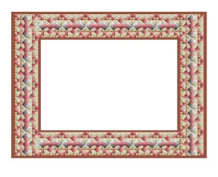 Modern gold-red frame Stock-Illustration