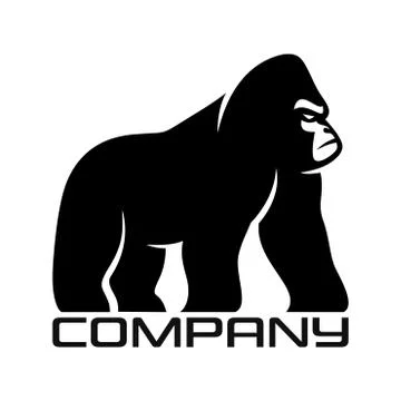 Modern Gorilla logo Stock Illustration