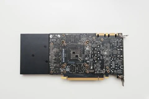 Modern GPU NVIDIA Quadro Rear View Stock Photos
