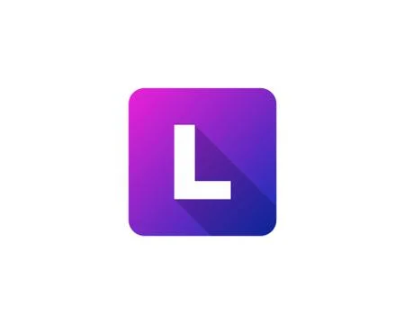 Modern Gradation Shadow Letter Icon Logo Design Element (12) Free Stock Illustration