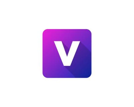 Modern Gradation Shadow Letter Icon Logo Design Element (22) Free Stock Illustration
