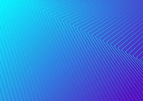 Modern gradient abstract background, wavy lines on light blue to dark blue Stock Illustration