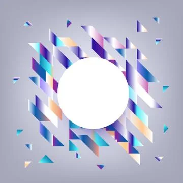 Modern gradient banner with geometric elements - trendy abstract background with Stock Illustration