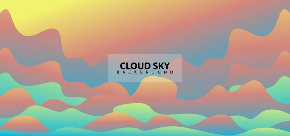 Modern gradient clouds sky design background template vector Stock Illustration