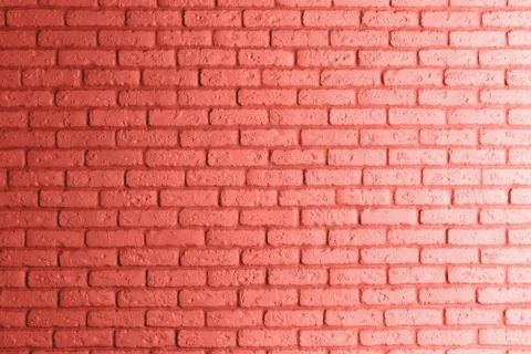 Modern gradient coral brick interior wall background Stock Photos
