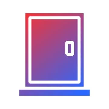 Modern Gradient Door Icon Design Concept Art Ilustración de archivo