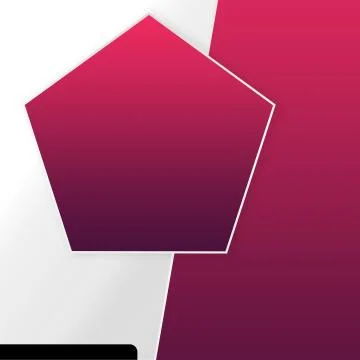 Modern Gradient Empty Pentagon Design Background Template Stock Illustration