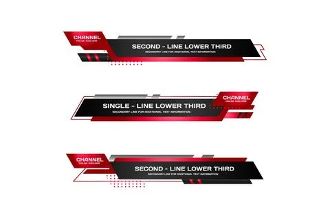 Modern gradient geometric lower third banner interface design element Stock Illustration