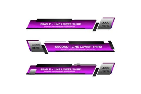 Modern gradient geometric lower third banner interface design background Stock Illustration