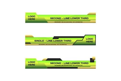 Modern gradient geometric lower third banner interface design template Stock Illustration
