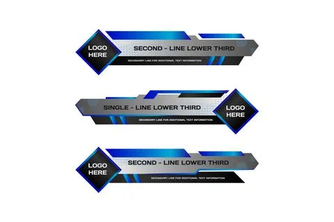 Modern gradient geometric lower third banner interface design concept Stock Illustration