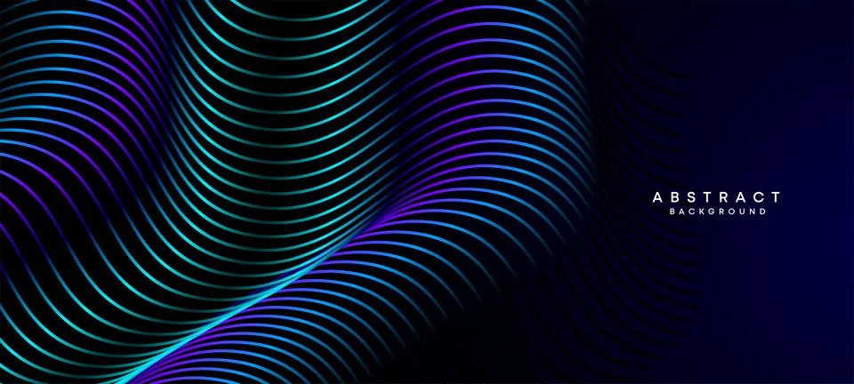 Modern Gradient With Glowing Lines Shiny Geometric Shape and Diagonal Background Stock Illustration