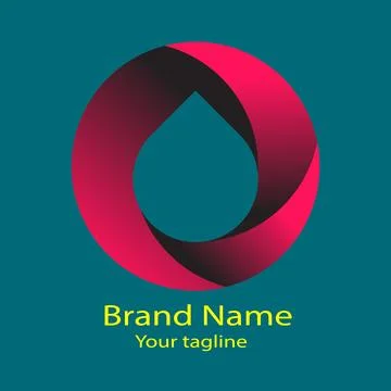 Modern Gradient Loop Logo Design Stock Illustration