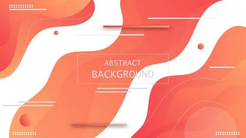 Modern gradient red and orange wave background, dynamic geometric landing p.. Stock Illustration