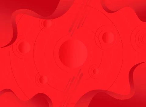Modern gradient red fluid background with geometric shapes Stock Illustration