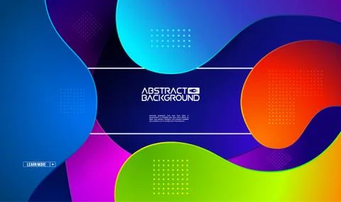 Modern gradient shape background. Colorful gradient cover design. Fluid flat Stock Illustration