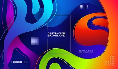 Modern gradient shape background. Colorful gradient cover design. Fluid flat Stock Illustration