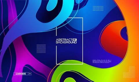Modern gradient shape background. Colorful gradient cover design. Fluid flat Stock Illustration