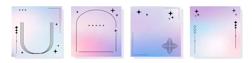 Modern Gradient Square Template for Creative Design Stock Illustration
