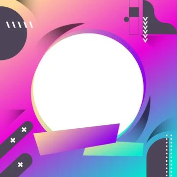 Modern gradient twibbon template design Stockillustratie