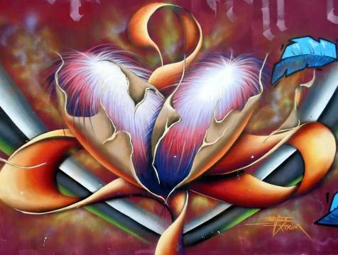 Modern graffiti Foto stock
