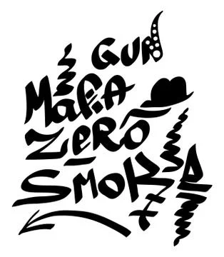 Modern graffiti tags on a white background Stock Illustration