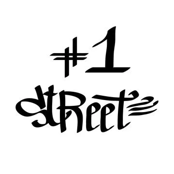 Modern graffiti tags on a white background. Vector art. Stock Illustration