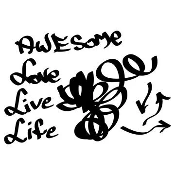 Modern graffiti tags on a white background. Vector art. Stock Illustration