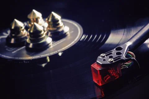 Modern Gramophone in Work Stock-Fotos