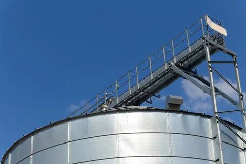 Modern Granary elevator and seed cleaning line. Фото