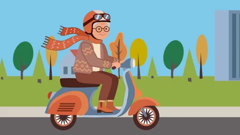 Modern Granny Scooter Stock-Footage 344680705