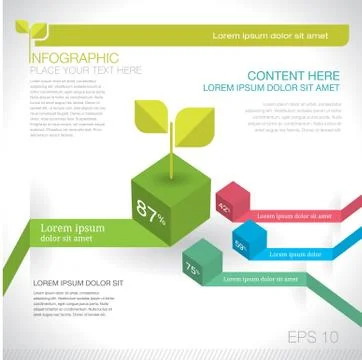 Modern graph design or infographic design template for business research da.. Stock Illustration