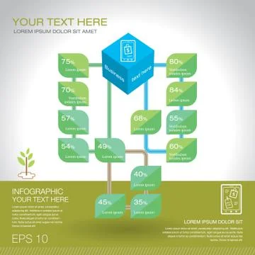Modern graph design or infographic design template for business research da.. Stock Illustration