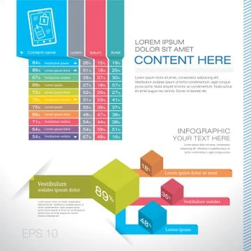 Modern graph design or infographic design template for business research da.. Stock Illustration