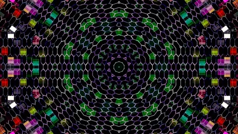 Modern graphic background with circular patterns and dynamic digital elements. Stock Footage 332630775