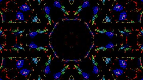 Modern graphic background with circular patterns and dynamic digital elements. Stock Footage 332680888