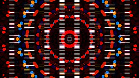 Modern graphic background with circular patterns and dynamic digital elements. Stock Footage 333320466