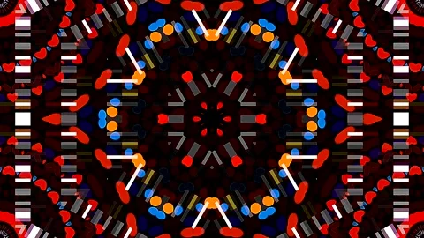 Modern graphic background with circular patterns and dynamic digital elements. Stock Footage 333320534