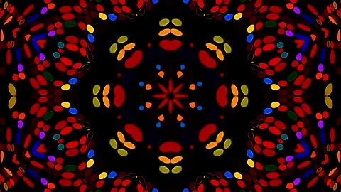 Modern graphic background with circular patterns and dynamic digital elements. Stock Footage 333320636