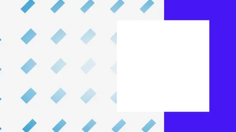 Modern graphic design layout with blue dashed lines and color blocks a clean 動画素材 337727607