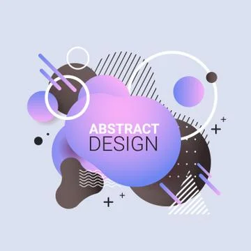 Modern graphic element dynamical colored form gradient abstract banner flowin Stock-Illustration