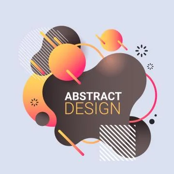 Modern graphic element dynamical colored form gradient abstract banner flowin Stock-Illustration