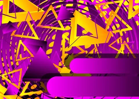 Modern graphic for message board with geometric elements, abstract yellow and 스톡 일러스트