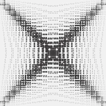 Modern graphic poster with tech tile design Stock Illustration