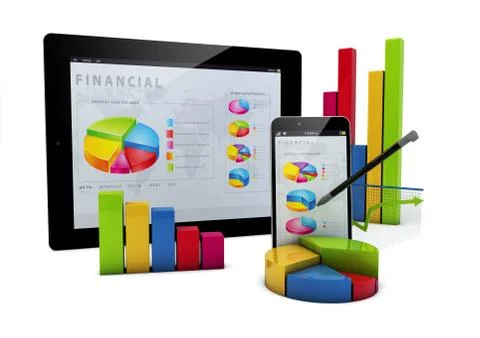 Modern graphs Stock Illustration