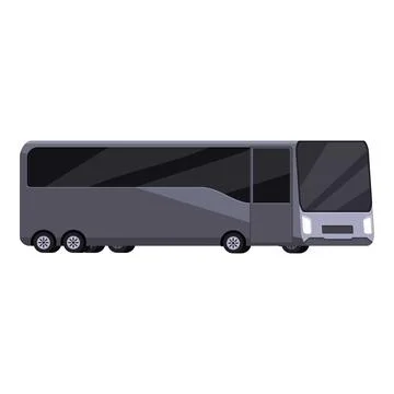 Modern gray coach bus isolated on white background Stock Illustration