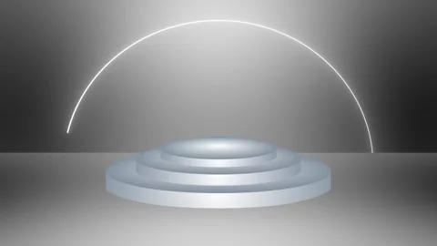 A Modern Grayscale Multi-Tiered Podium Video stock 317130347