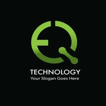 Modern green abstract technology logo with circular icon and clean vector style Stock Illustration