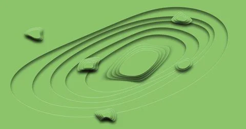 Modern green backdrop with 3d shape Stock Illustration