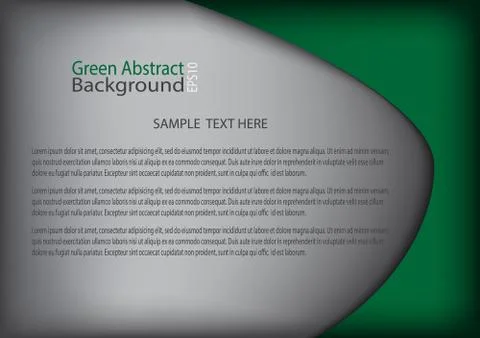Modern green background,copy space for text and message with line shadow Stock Illustration